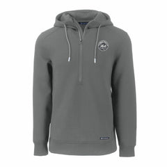 New York Mets Cutter & Buck Roam Eco Recycled Tri-Blend Half-Zip Hoodie - MLB