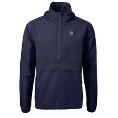 Seattle Mariners Cutter & Buck Charter Eco Recycled Anorak Half-Zip Hoodie Jacket - MLB
