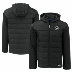 New York Mets Cutter & Buck Big & Tall Evoke Hybrid Eco Softshell Recycled Full-Zip Hooded PrimaLoft Jacket - MLB