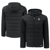 New York Yankees Cutter & Buck Big & Tall Evoke Hybrid Eco Softshell Recycled Full-Zip Hooded PrimaLoft Jacket - MLB
