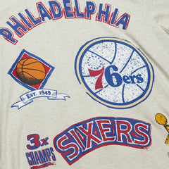 Philadelphia 76ers Hardwood Classics Legacy Defined Retro Championship T-Shirt Oatmeal - NBA
