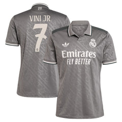 Vini Jr. Real Madrid Originals 2024/25 Third Replica Player Jersey Charcoal | Adidas discount
