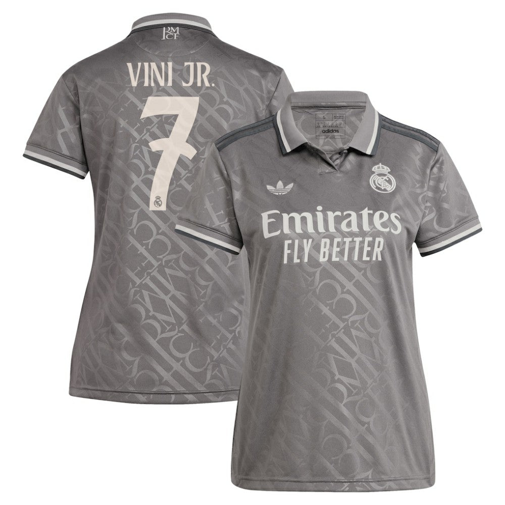 Vini Jr. Real Madrid Originals Women's 2024/25 Third Replica Player Jersey Charcoal | Adidas Sale