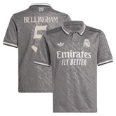 Jude Bellingham Real Madrid Originals Youth 2024/25 Third Replica Player Jersey Charcoal | Adidas