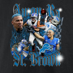Amon-Ra St. Brown Detroit Lions Notorious Player Graphic T-Shirt Black | Fanatics