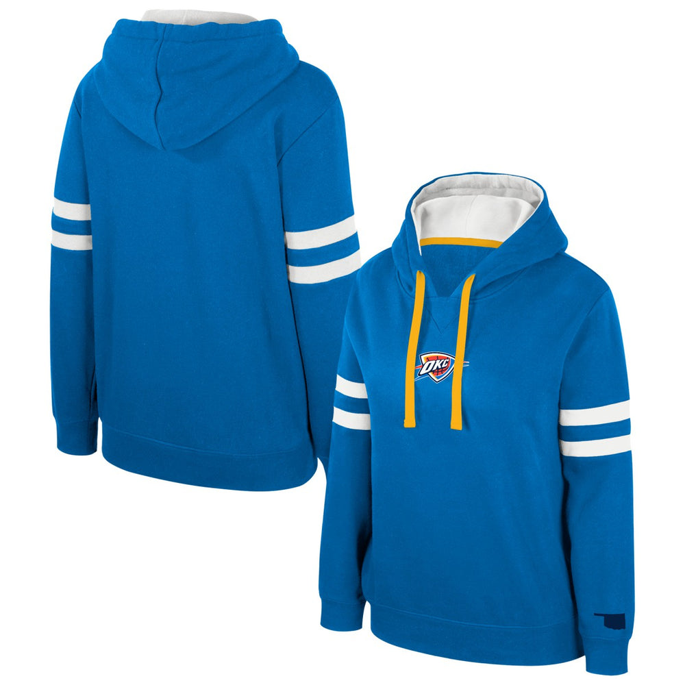 Oklahoma City Thunder Stadium Essentials Women's Road Game Pullover Hoodie Blue - NBA