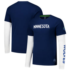 Minnesota Timberwolves Stadium Essentials Unisex Spectator Twofer Long Sleeve T-Shirt Navy - NBA