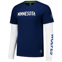Minnesota Timberwolves Stadium Essentials Unisex Spectator Twofer Long Sleeve T-Shirt Navy - NBA