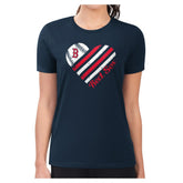 Boston Red Sox G-III 4Her by Carl Banks Women's Super-Slim Fit Lightweight Heart Graphic T-Shirt - MLB