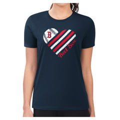 Boston Red Sox G-III 4Her by Carl Banks Women's Super-Slim Fit Lightweight Heart Graphic T-Shirt - MLB