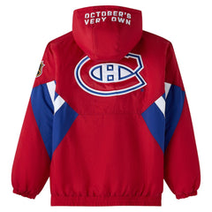 Montreal Canadiens OVO x Starter Half-Zip Hooded Jacket - Red - NHL