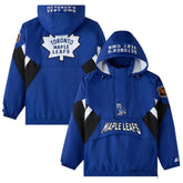 Toronto Maple Leafs OVO x Starter Half-Zip Hooded Jacket - Blue - NHL