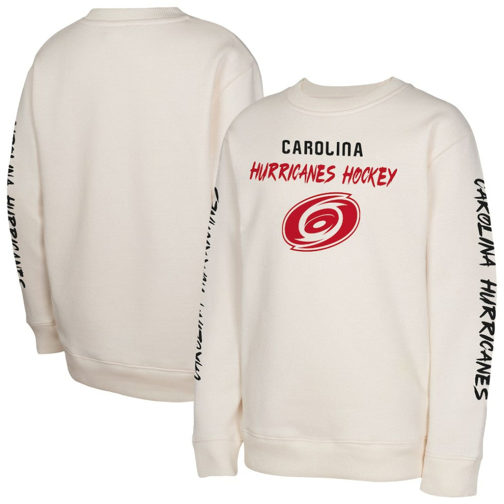 Carolina Hurricanes Youth Star Power Pullover Sweatshirt - Cream - NHL