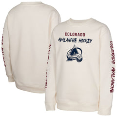 Colorado Avalanche Youth Star Power Pullover Sweatshirt - Cream - NHL