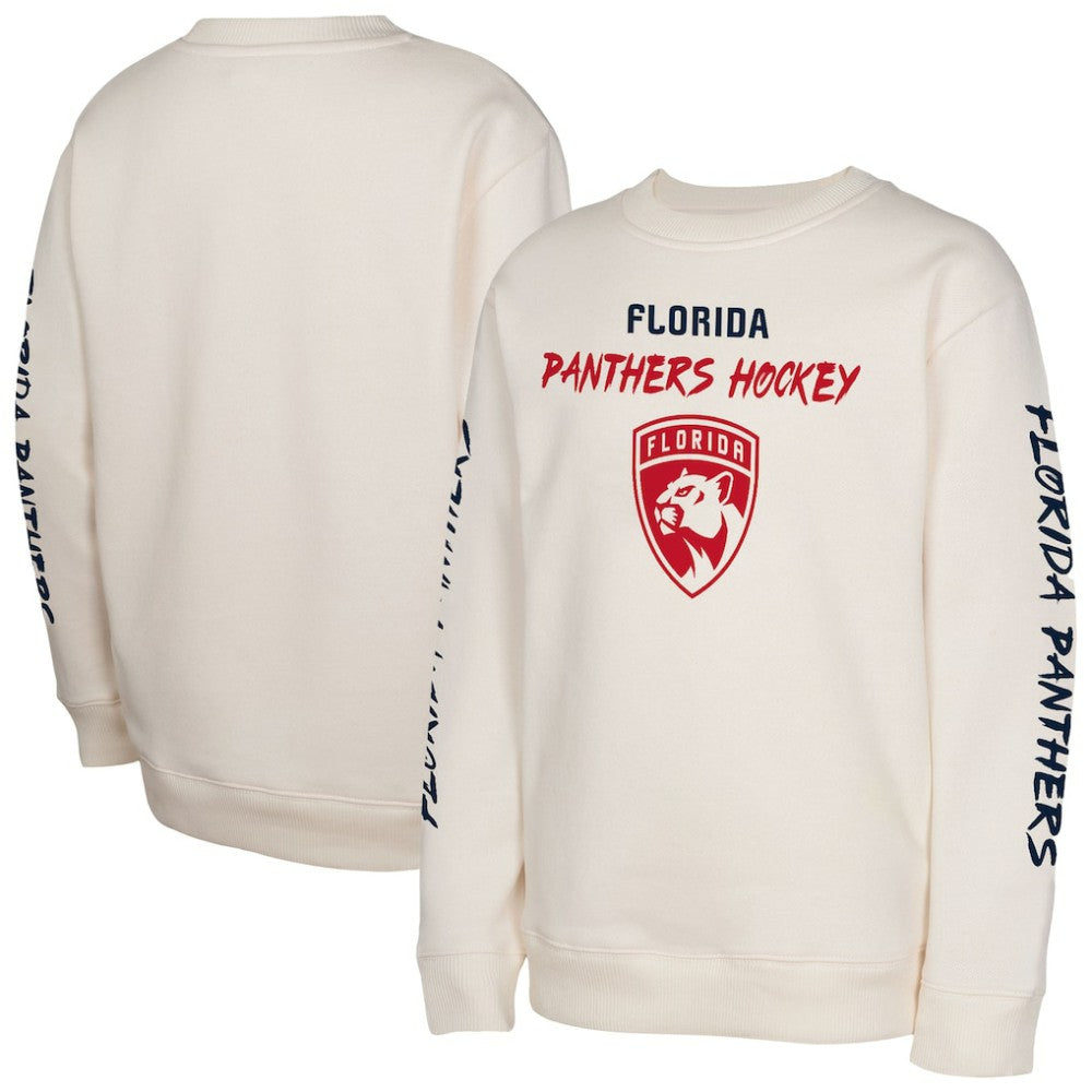 Florida Panthers Youth Star Power Pullover Sweatshirt - Cream - NHL