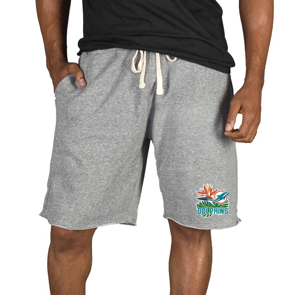 Miami Dolphins Concepts Sport Mainstream Tri-Blend Shorts Gray | NFL