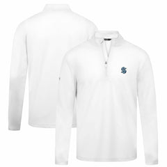 Seattle Kraken Levelwear Heron Insignia Core Quarter-Zip Jacket - White - NHL