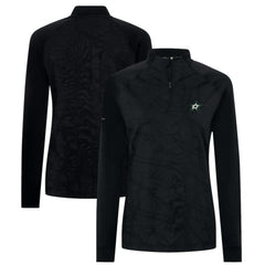 Dallas Stars Levelwear Women's Amethyst Insignia Core Quarter-Zip Jacket - Black - NHL
