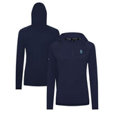 Seattle Kraken Levelwear Women's Raven Insignia Core Quarter-Zip Jacket - Deep Sea Blue - NHL