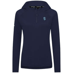 Seattle Kraken Levelwear Women's Raven Insignia Core Quarter-Zip Jacket - Deep Sea Blue - NHL