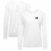 Columbus Blue Jackets Levelwear Women's Sequoia Primary Logo Long Sleeve T-Shirt - White - NHL