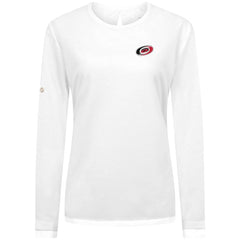 Carolina Hurricanes Levelwear Women's Sequoia Primary Logo Long Sleeve T-Shirt - White - NHL