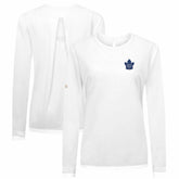 Toronto Maple Leafs Levelwear Women's Sequoia Primary Logo Long Sleeve T-Shirt - White - NHL