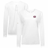 Montreal Canadiens Levelwear Women's Sequoia Primary Logo Long Sleeve T-Shirt - White - NHL