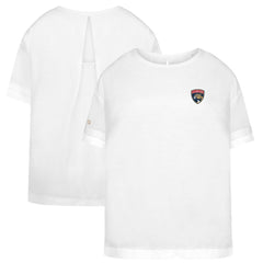 Florida Panthers Levelwear Women's Tulip Primary Logo T-Shirt - White - NHL