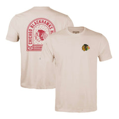Chicago Blackhawks Levelwear Richmond Stained Glass T-Shirt - Khaki - NHL