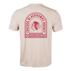 Chicago Blackhawks Levelwear Richmond Stained Glass T-Shirt - Khaki - NHL