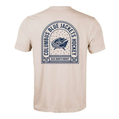 Columbus Blue Jackets Levelwear Richmond Stained Glass T-Shirt - Khaki - NHL
