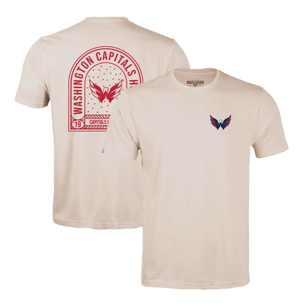 Washington Capitals Levelwear Richmond Stained Glass T-Shirt - Khaki - NHL