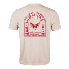 Washington Capitals Levelwear Richmond Stained Glass T-Shirt - Khaki - NHL