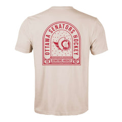 Ottawa Senators Levelwear Richmond Stained Glass T-Shirt - Khaki - NHL