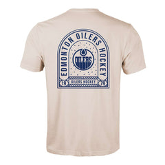 Edmonton Oilers Levelwear Richmond Stained Glass T-Shirt - Khaki - NHL
