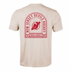 New Jersey Devils Levelwear Richmond Stained Glass T-Shirt - Khaki - NHL