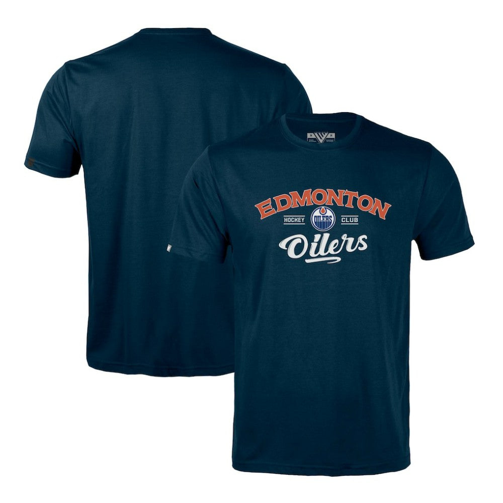 Edmonton Oilers Levelwear Richmond Ice Wall T-Shirt - Navy - NHL