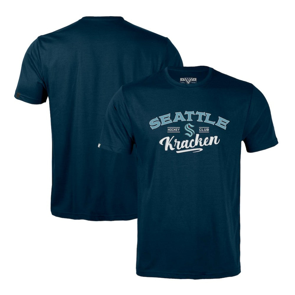 Seattle Kraken Levelwear Richmond Ice Wall T-Shirt - Deep Sea Blue - NHL