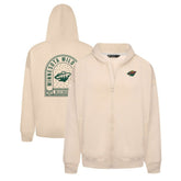Minnesota Wild Levelwear Uphill Stained Glass Full-Zip Hoodie Jacket - Khaki - NHL