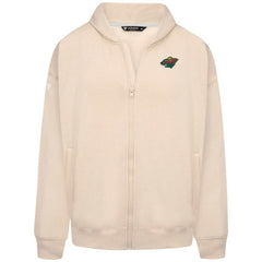 Minnesota Wild Levelwear Uphill Stained Glass Full-Zip Hoodie Jacket - Khaki - NHL
