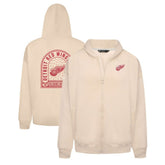 Detroit Red Wings Levelwear Uphill Stained Glass Full-Zip Hoodie Jacket - Khaki - NHL