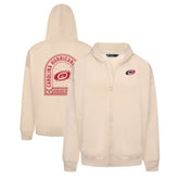 Carolina Hurricanes Levelwear Uphill Stained Glass Full-Zip Hoodie Jacket - Khaki - NHL