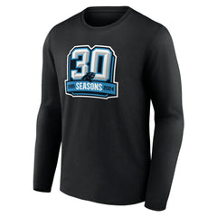 Carolina Panthers 30th Anniversary Long Sleeve T-Shirt Black | NFL