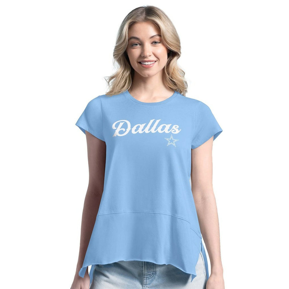 Dallas Cowboys Margaritaville Women's Gametime Is Paradise T-Shirt Light Blue | NFL