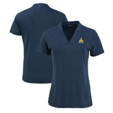 Seattle Mariners Cutter & Buck Women's Forge Stretch Blade DryTec V-Neck Polo - MLB