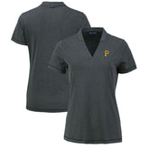 Pittsburgh Pirates Cutter & Buck Women's Forge Stretch Blade DryTec V-Neck Polo - MLB