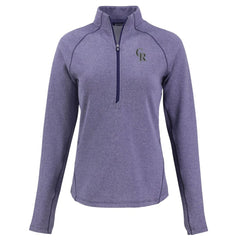 Colorado Rockies Cutter & Buck Women's Peshastin Eco Fleece Recycled Raglan Half-Zip Top - MLB