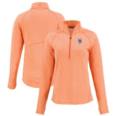 New York Mets Cutter & Buck Women's Peshastin Eco Fleece Recycled Raglan Half-Zip Top - MLB