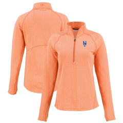 New York Mets Cutter & Buck Women's Peshastin Eco Fleece Recycled Raglan Half-Zip Top - MLB